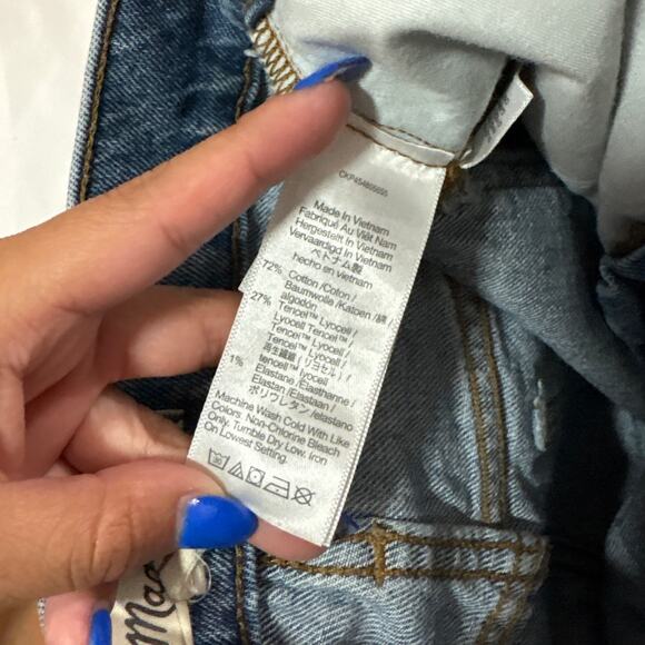 Madewell Womens 23 The Perfect Jean Shorts Denim Ripped Distressed Summer - Picture 5 of 8